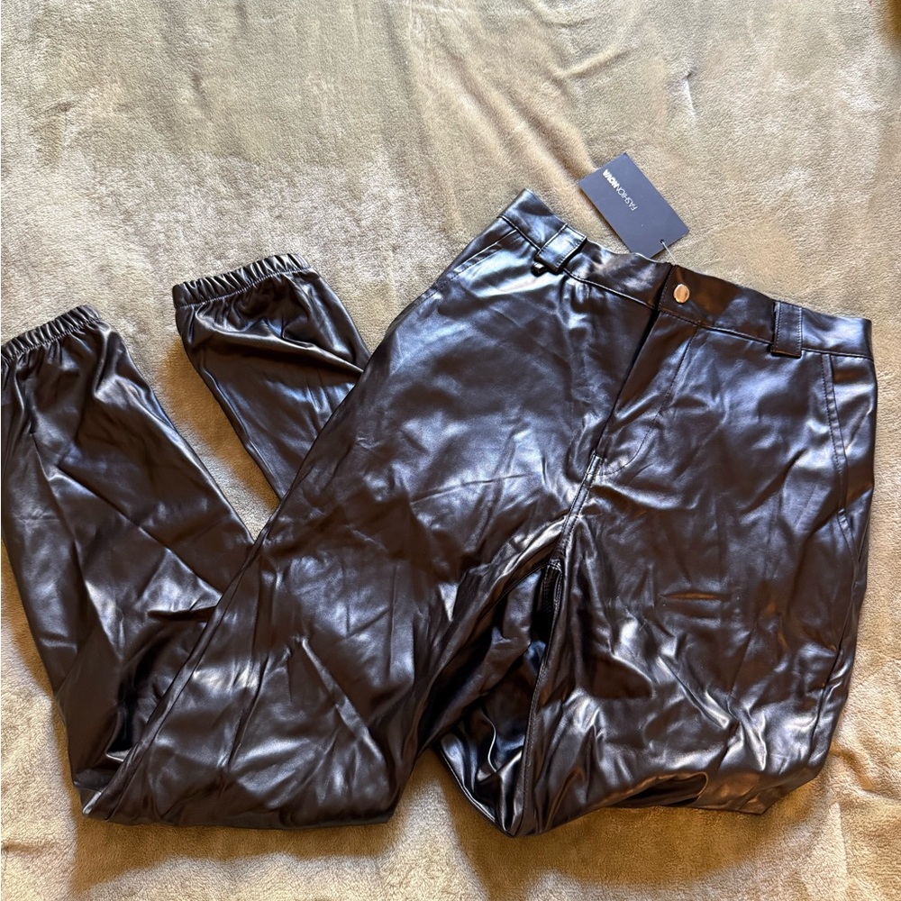 Fashion Nova Black Faux Leather Pants